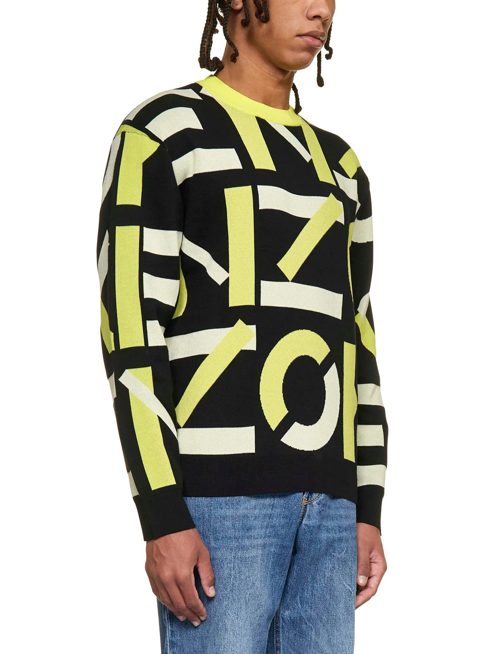Kenzo Allover Logo Intarsia Sweater