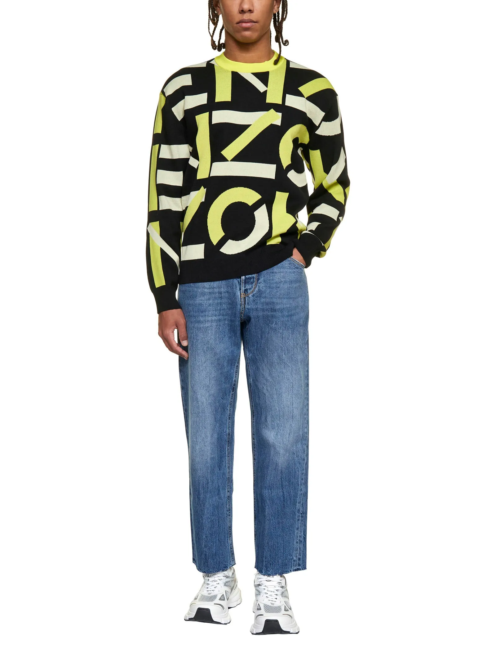 Kenzo Allover Logo Intarsia Sweater