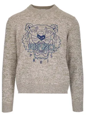 Kenzo Logo Embroidered Crewneck Sweater