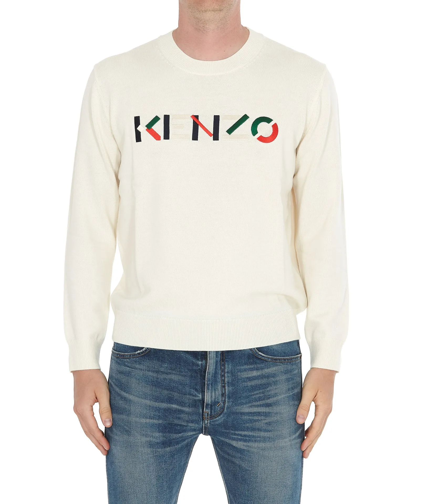 Kenzo Logo Embroidered Knitted Sweater
