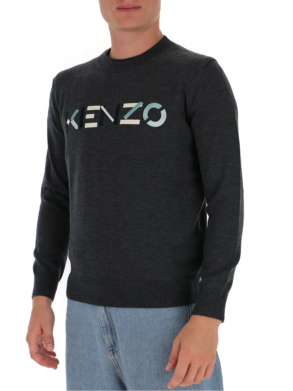 Kenzo Logo Embroidered Knitted Sweater