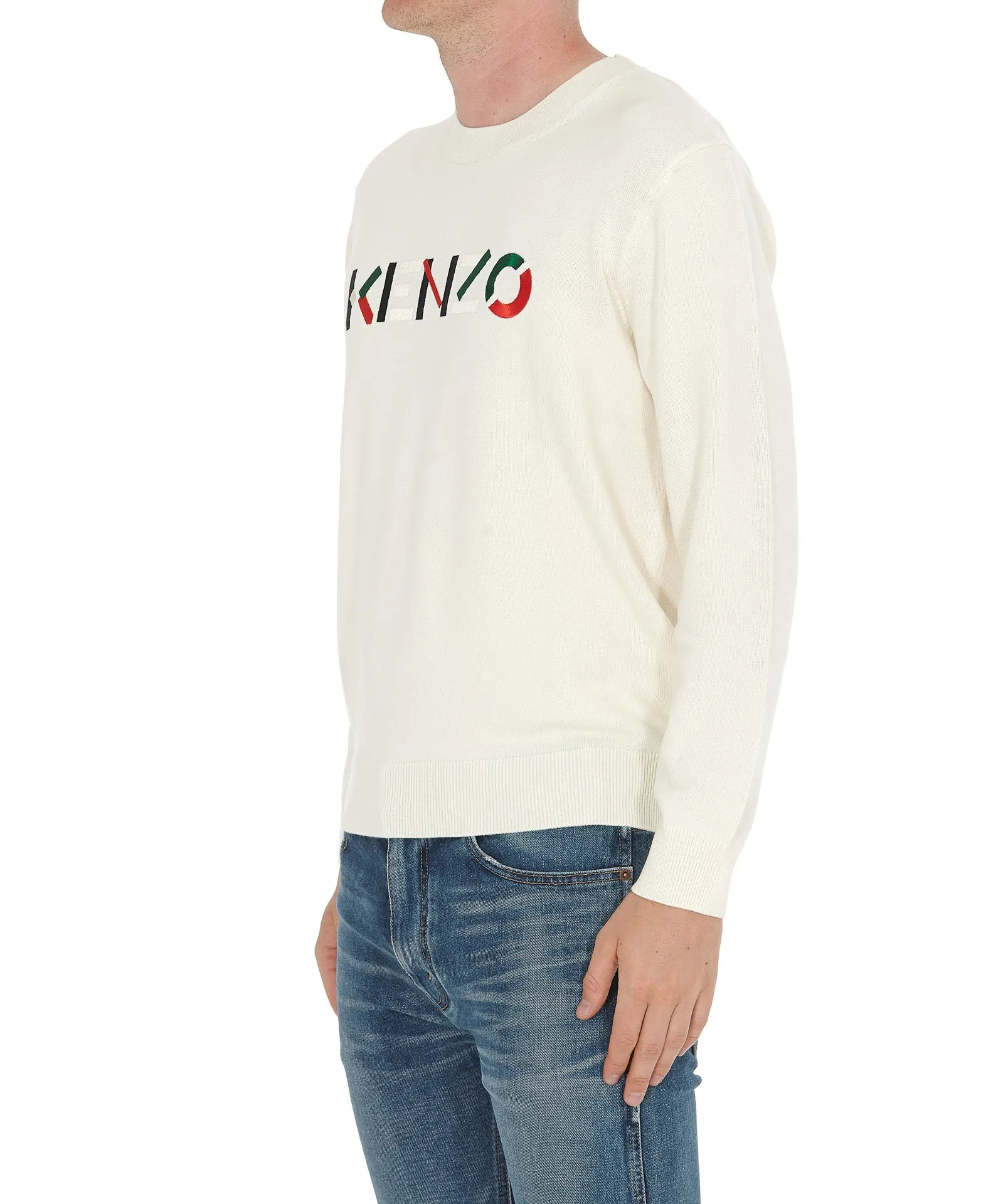 Kenzo Logo Embroidered Knitted Sweater