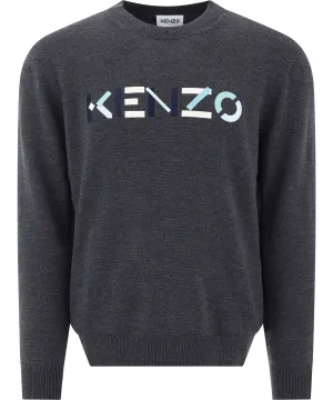 Kenzo Logo Embroidered Knitted Sweater