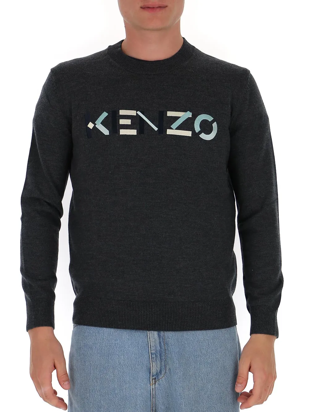 Kenzo Logo Embroidered Knitted Sweater