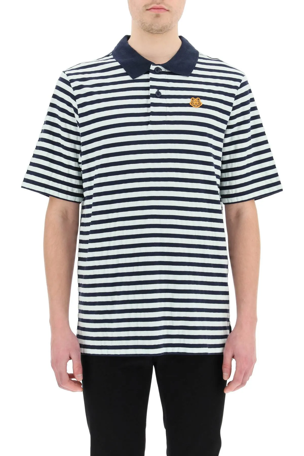 Kenzo Striped Oversized Polo Shirt