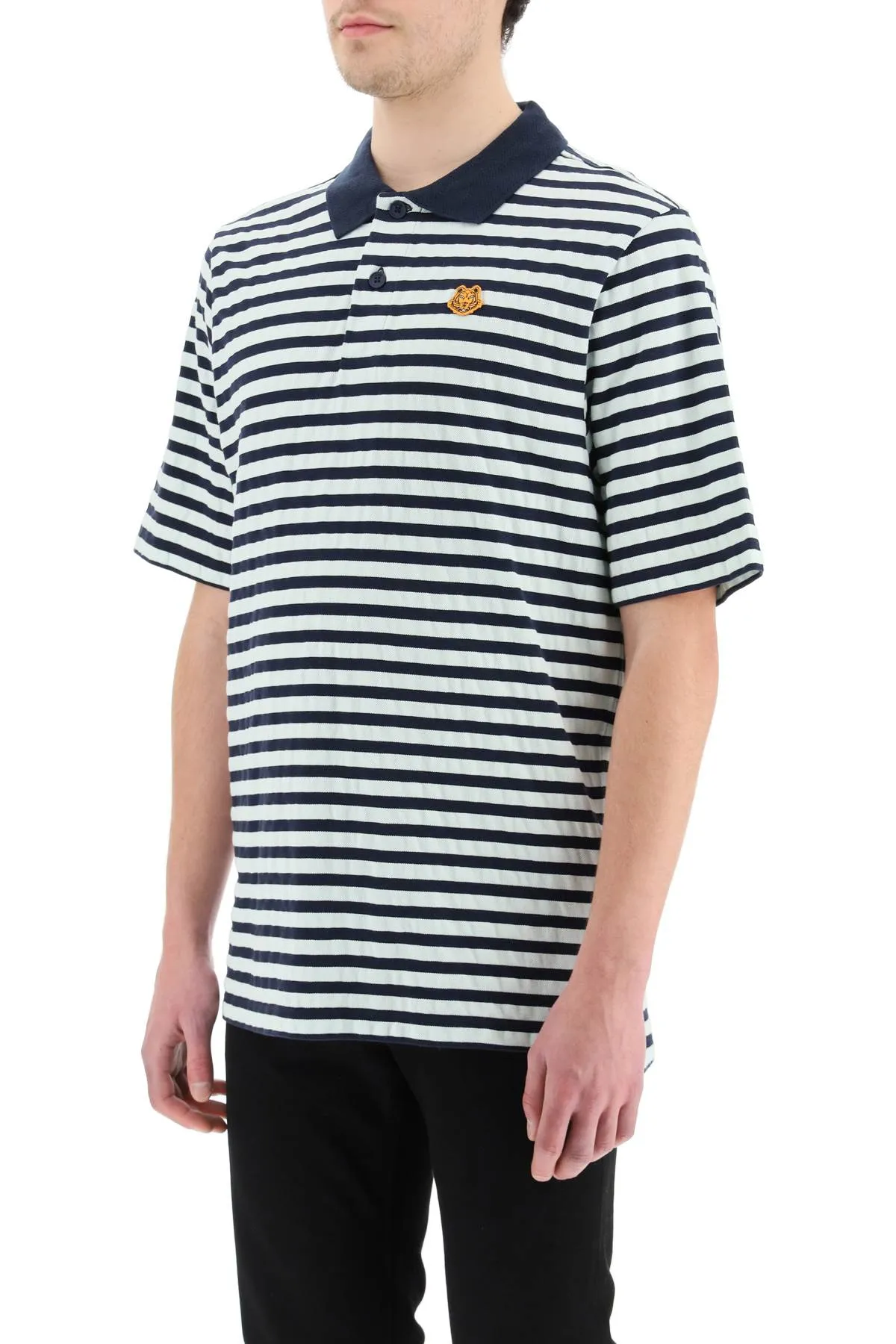 Kenzo Striped Oversized Polo Shirt