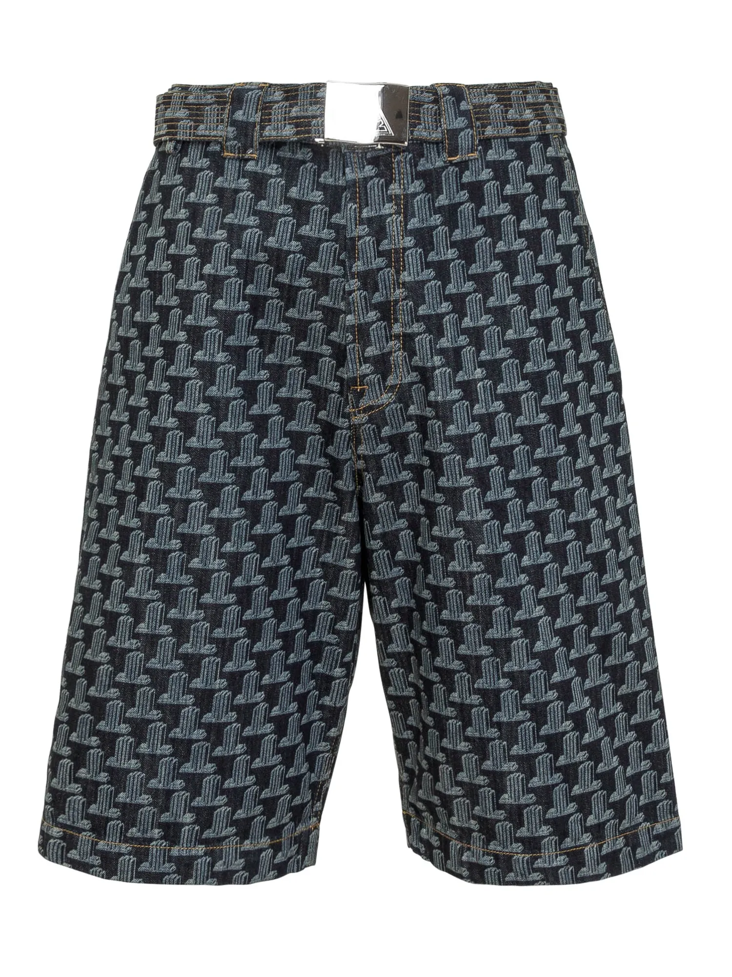Lanvin Logo Embroidered High Waist Shorts