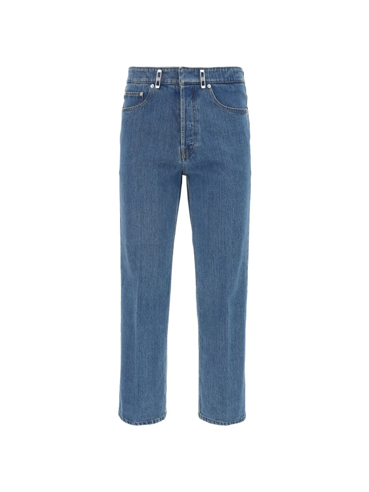 Lanvin Logo Patch Straight Cut Jeans