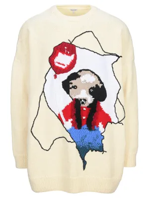 Loewe Puppy Intarsia Crewneck Sweater