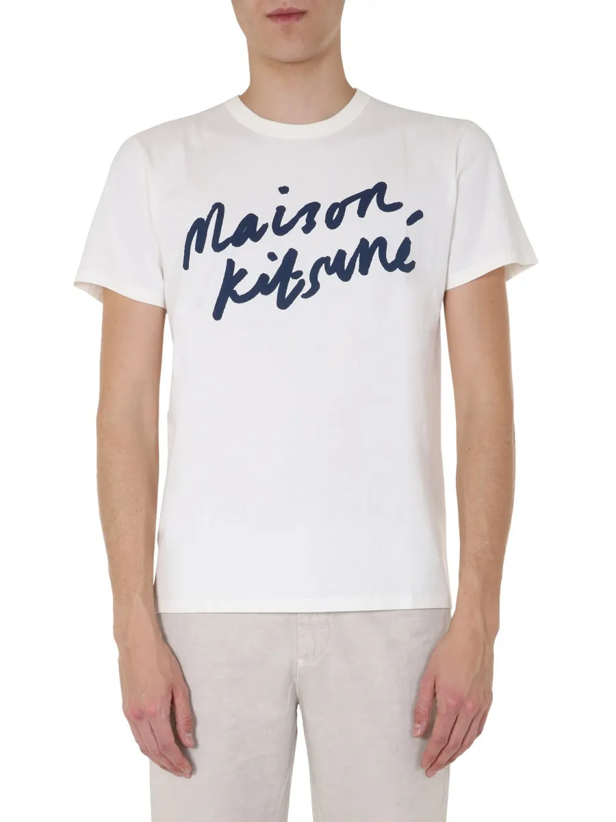 Maison Kitsun Handwriting Logo T-Shirt