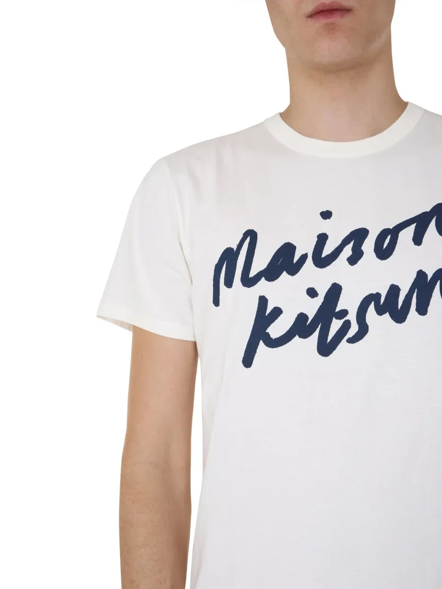 Maison Kitsun Handwriting Logo T-Shirt