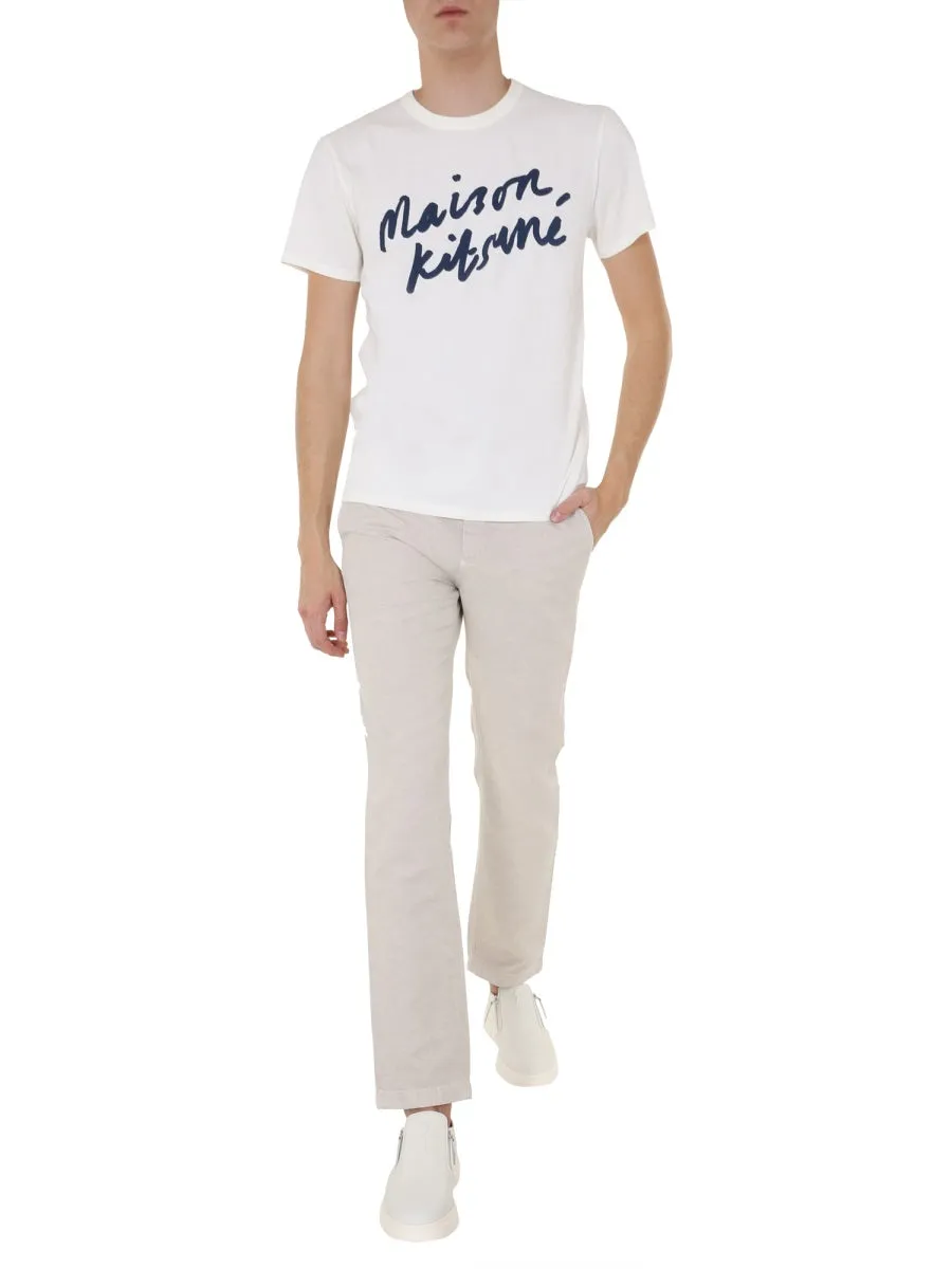 Maison Kitsun Handwriting Logo T-Shirt