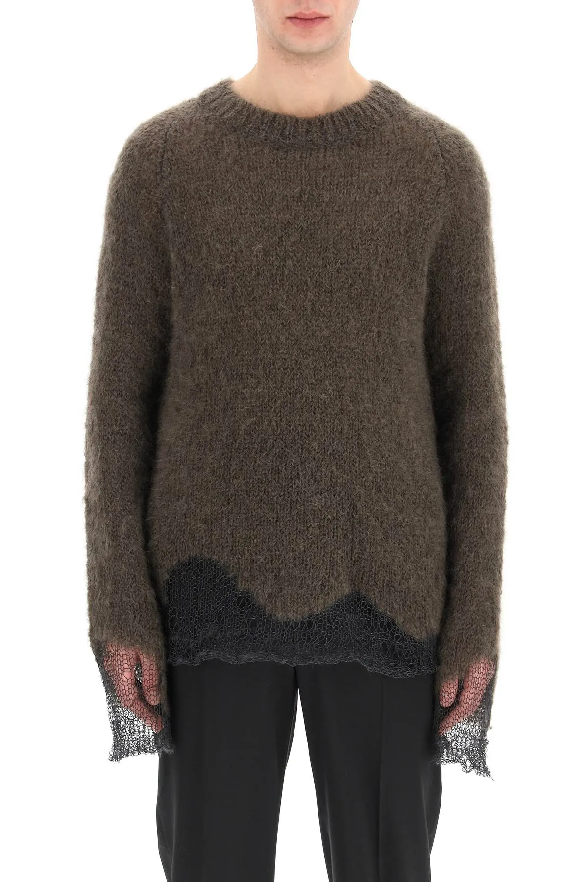 Maison Margiela Distressed Crewneck Sweater