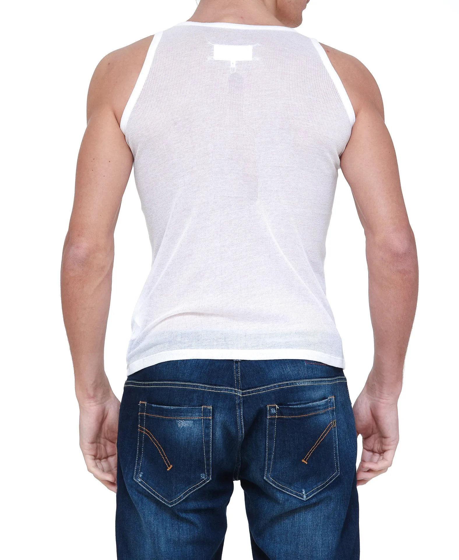 Maison Margiela Logo Patch Crewneck Tank Top