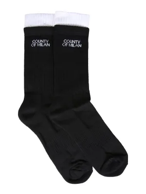 Marcelo Burlon County Of Milan Logo Intarsia Socks