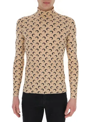 Marine Serre Moon Motif Long-Sleeve Top