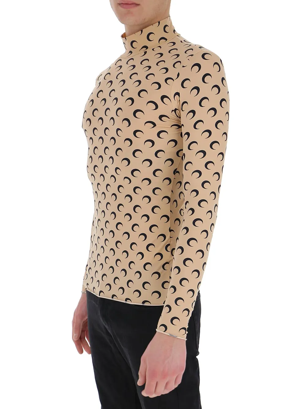 Marine Serre Moon Motif Long-Sleeve Top