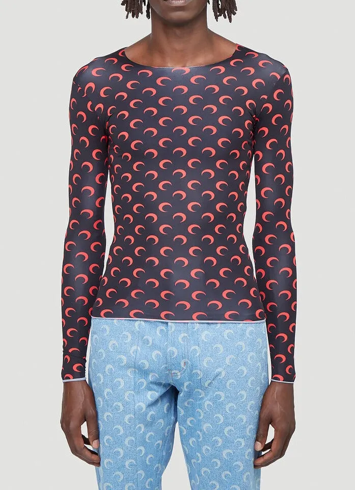 Marine Serre Moon Print Stretch Top