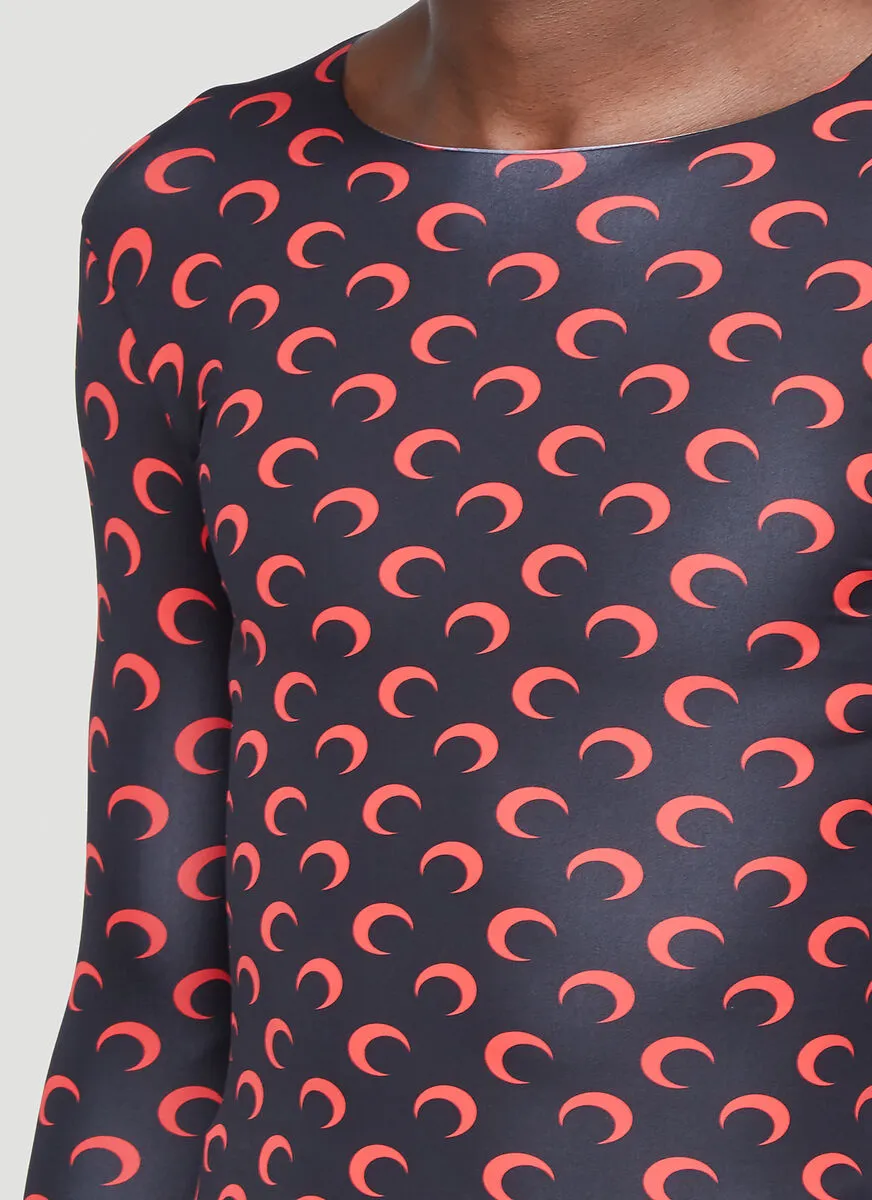 Marine Serre Moon Print Stretch Top