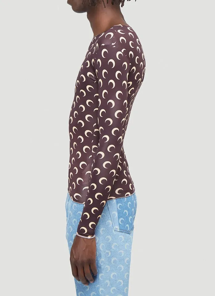 Marine Serre Moon Print Stretch Top