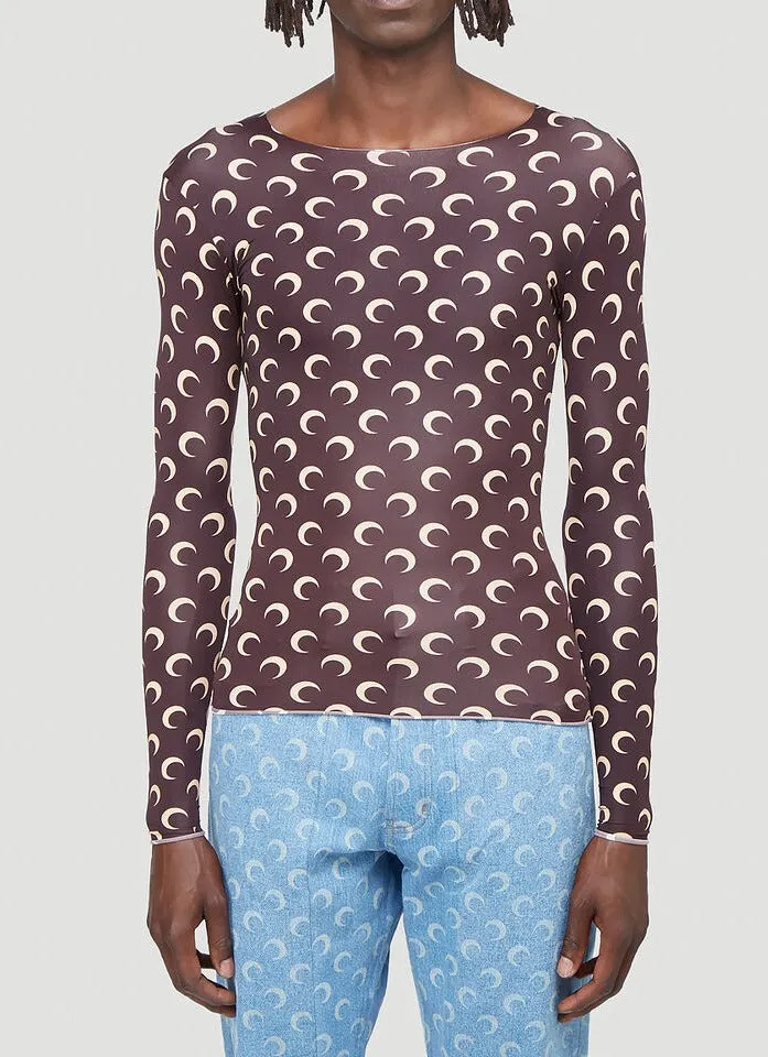 Marine Serre Moon Print Stretch Top