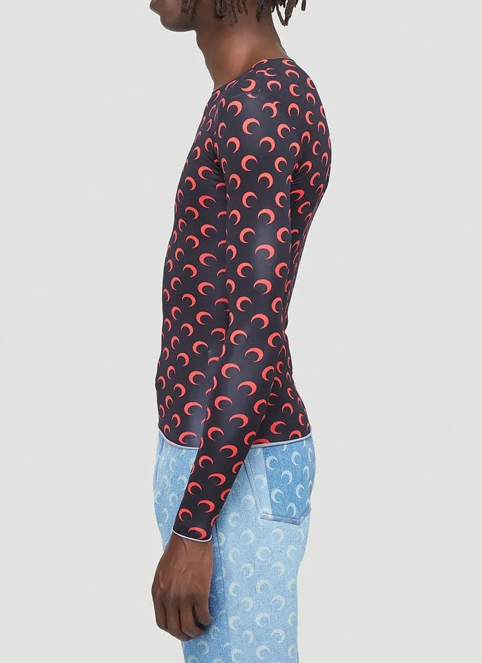 Marine Serre Moon Print Stretch Top