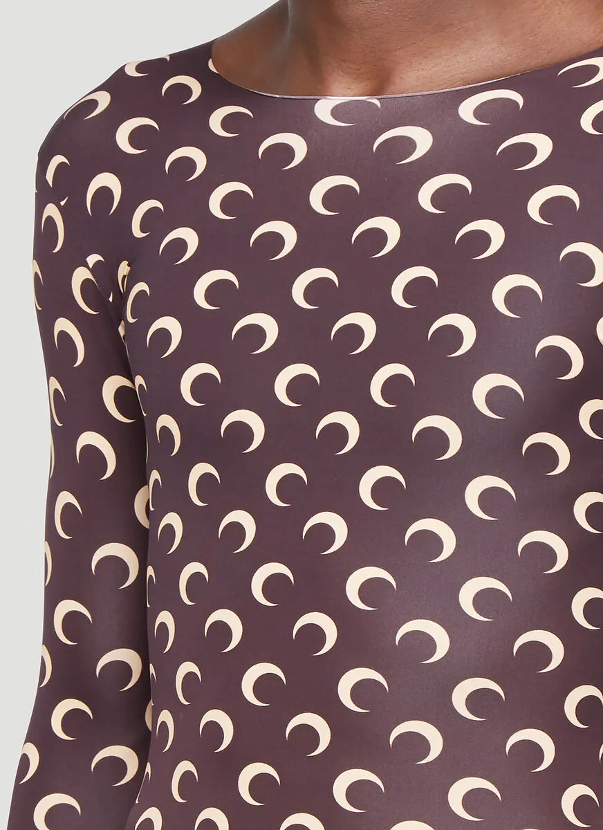 Marine Serre Moon Print Stretch Top