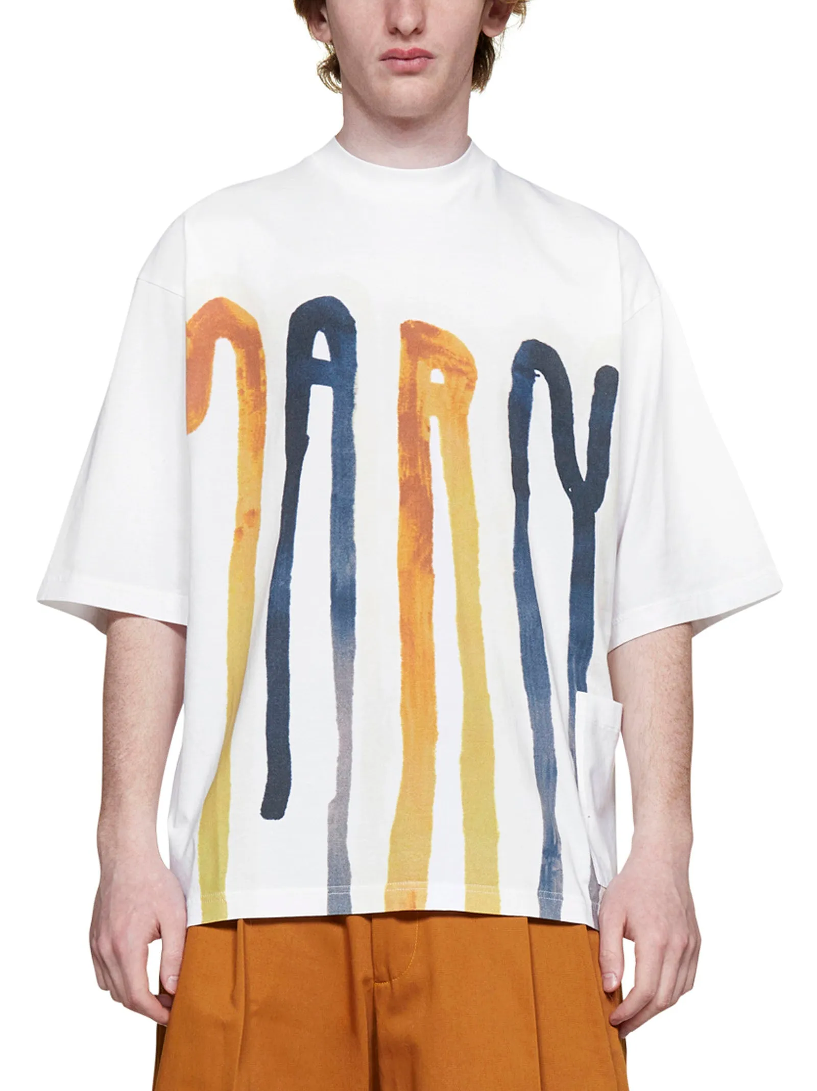 Marni Dripping Logo Jersey T-Shirt
