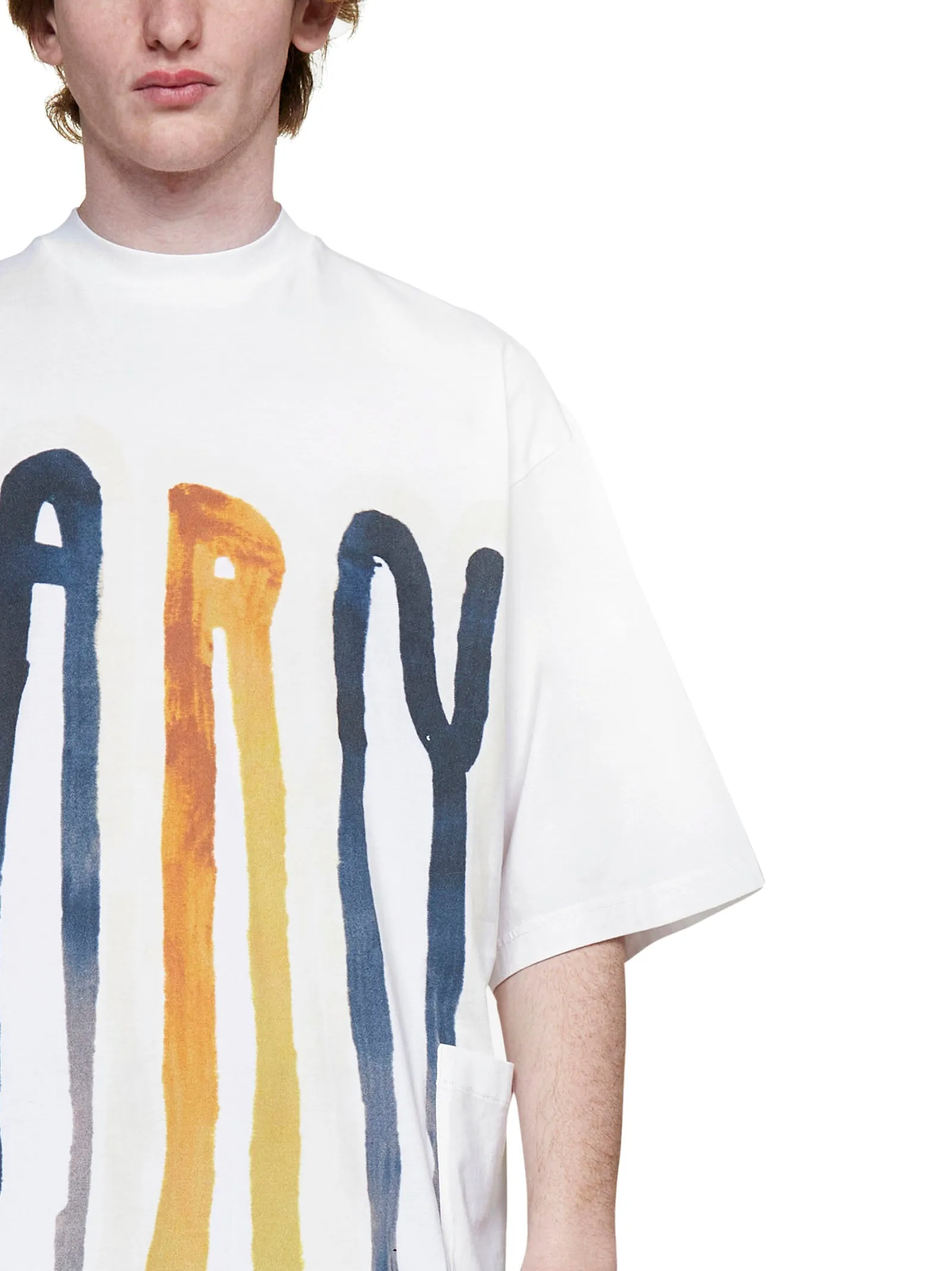 Marni Dripping Logo Jersey T-Shirt