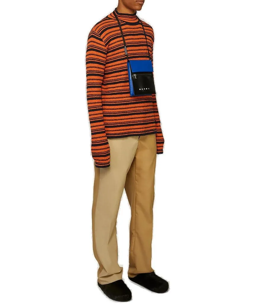 Marni High-Neck Striped Sweater