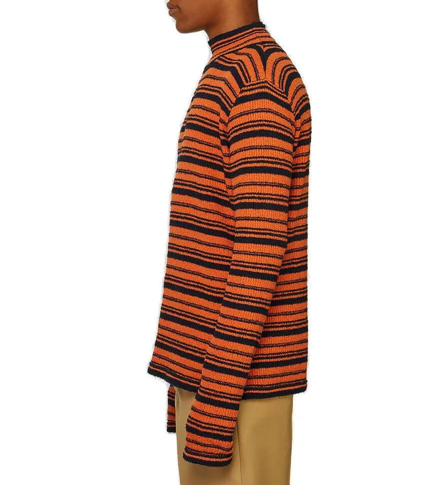 Marni High-Neck Striped Sweater