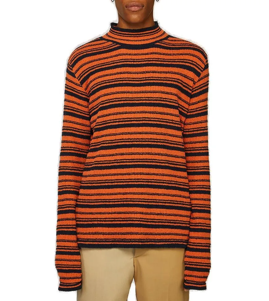 Marni High-Neck Striped Sweater