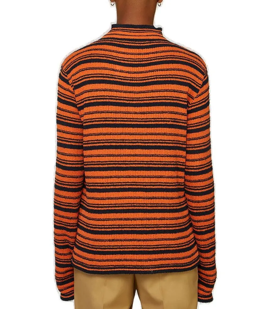 Marni High-Neck Striped Sweater