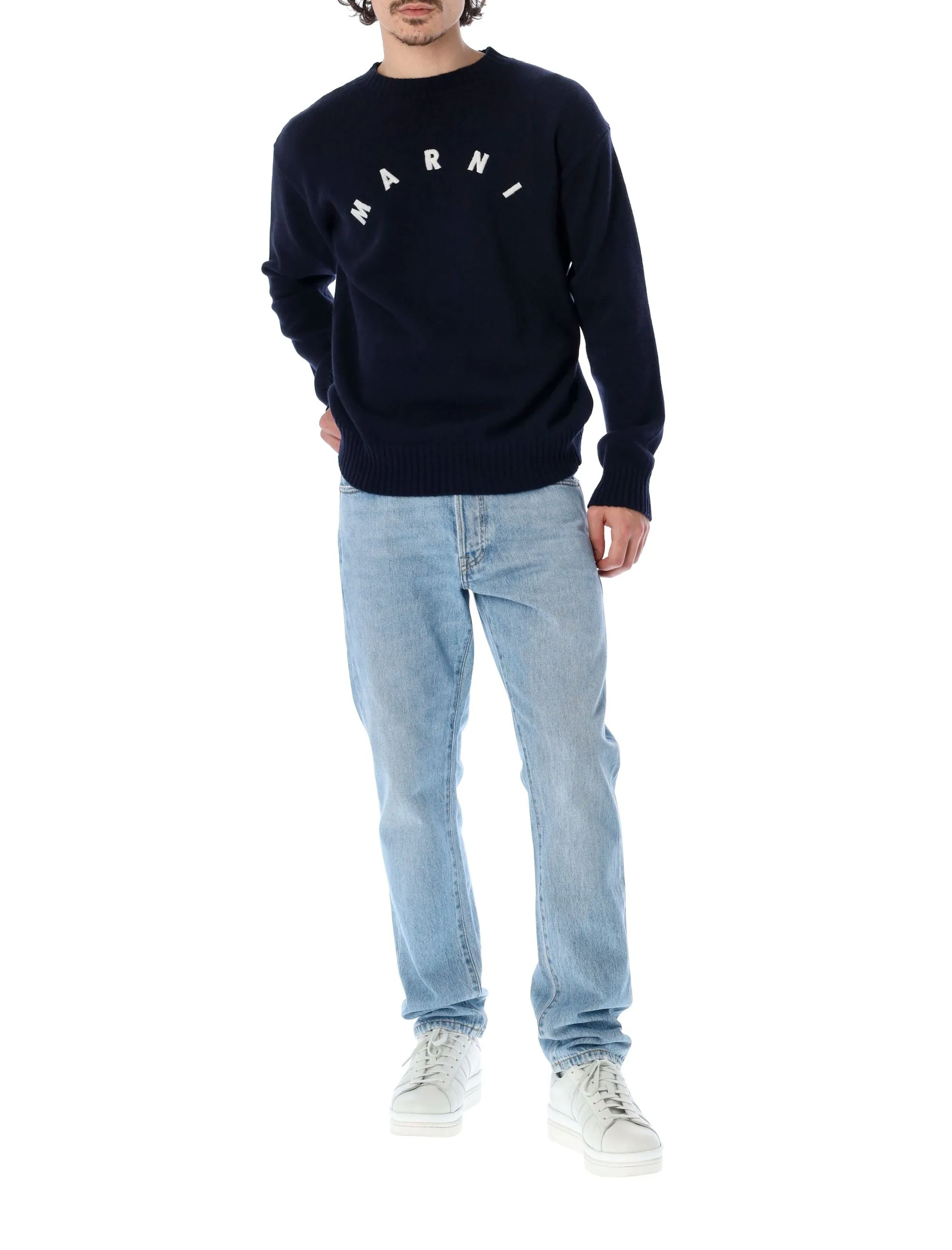 Marni Logo Embroidered Crewneck Sweater