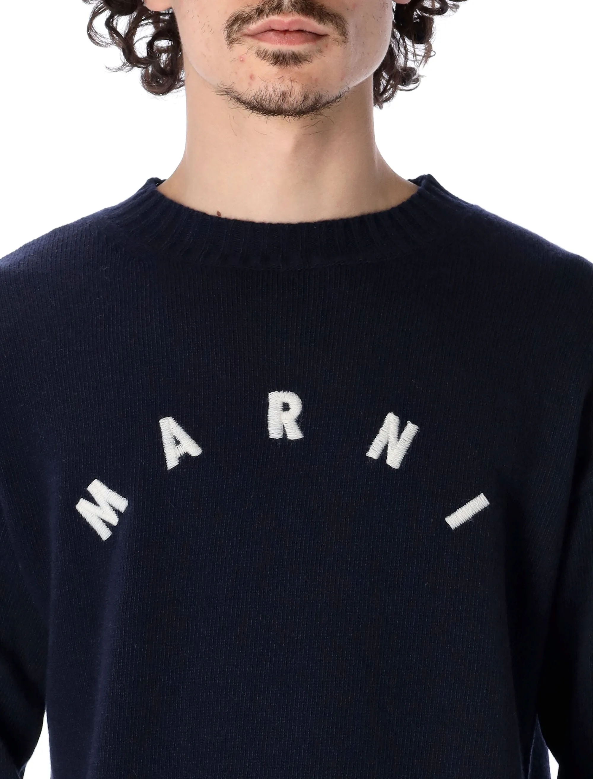 Marni Logo Embroidered Crewneck Sweater