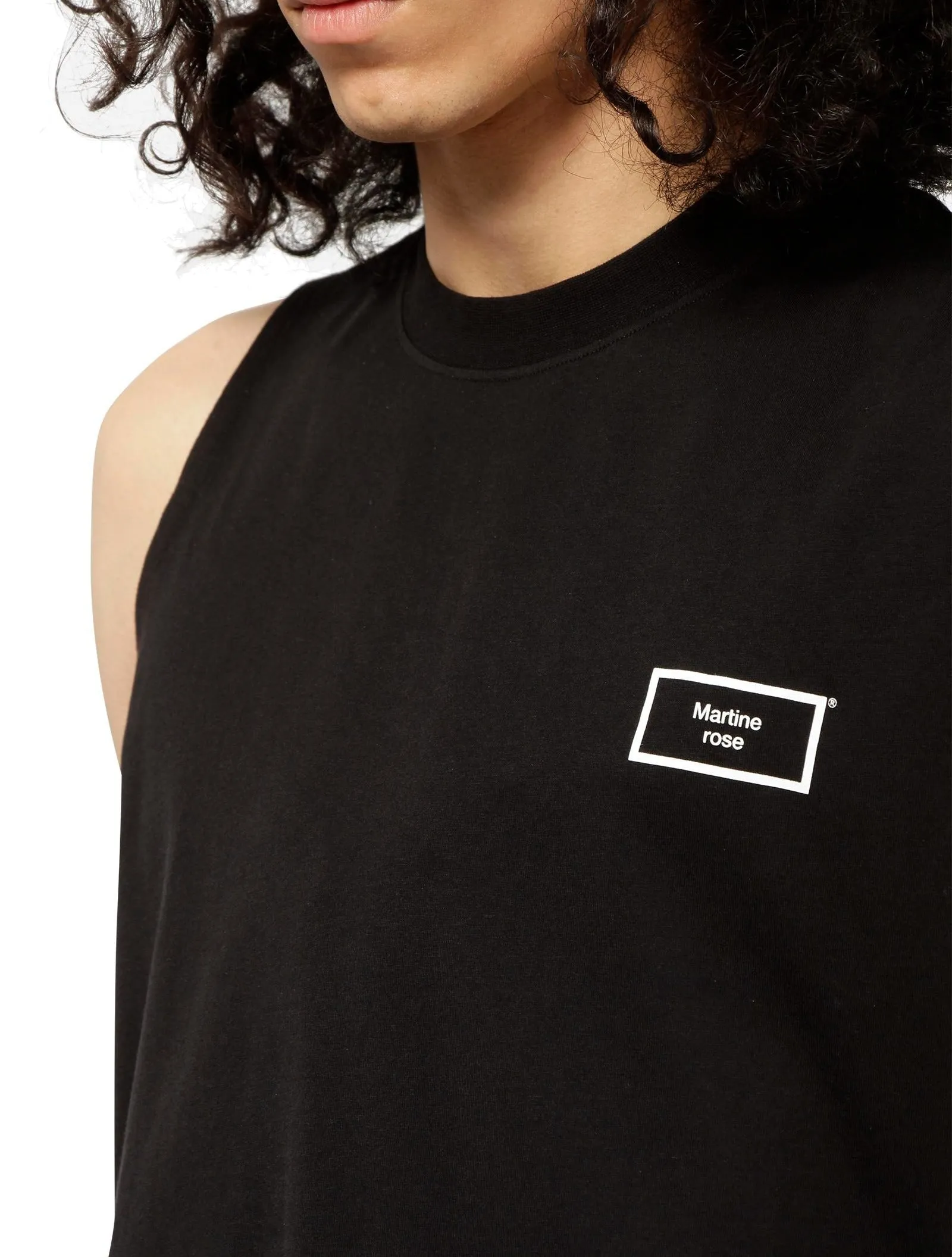 Martine Rose Logo Printed Asymmetric Tank Top