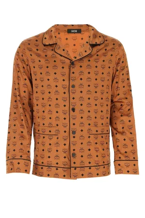 MCM Monogram-Logo Pajama-Syle Buttoned Shirt