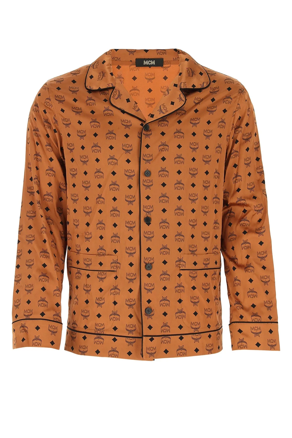 MCM Monogram-Logo Pajama-Syle Buttoned Shirt