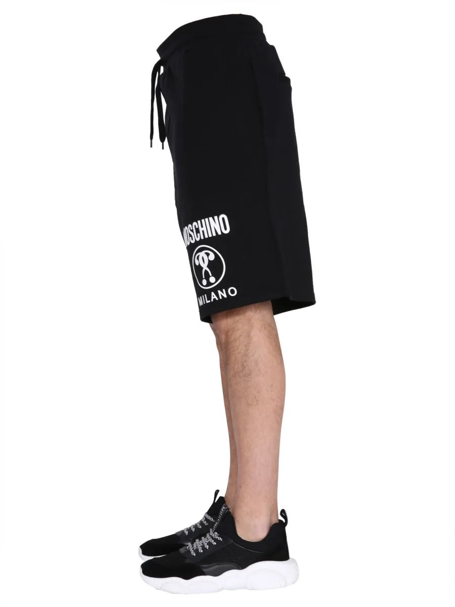 Moschino Double Question Mark Sweat Shorts