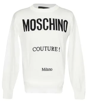 Moschino Logo Intarsia Knitted Pullover