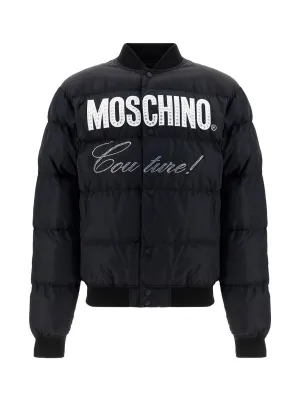 Moschino Logo Print Puffer Jacket