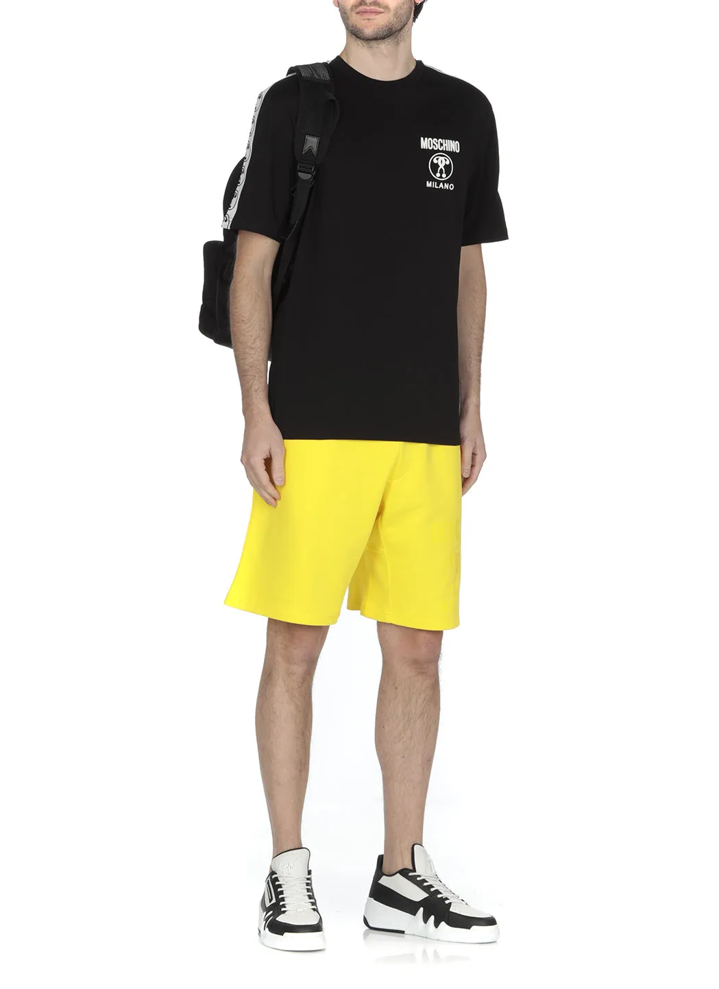 Moschino Logo Printed Drawstring Track Shorts