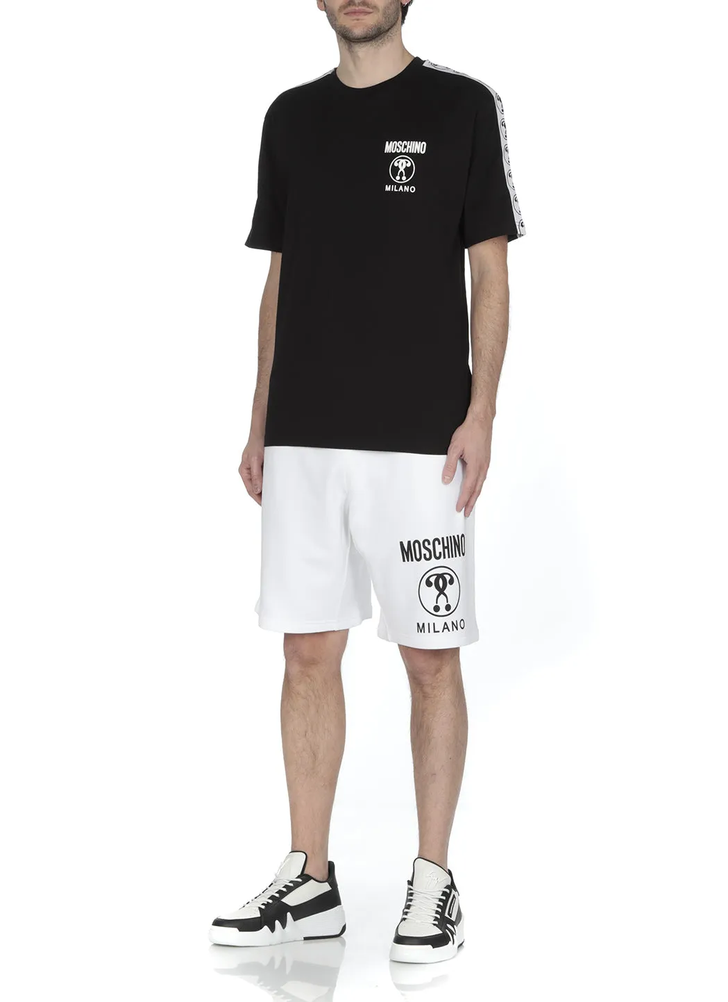 Moschino Logo Printed Drawstring Track Shorts