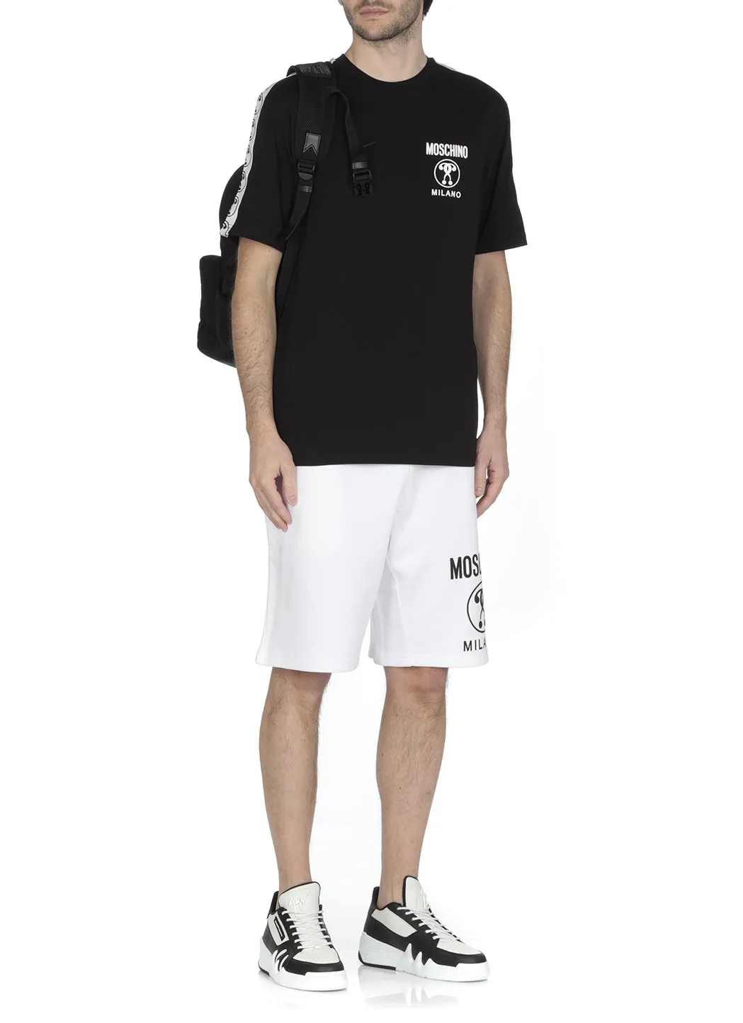 Moschino Logo Printed Drawstring Track Shorts