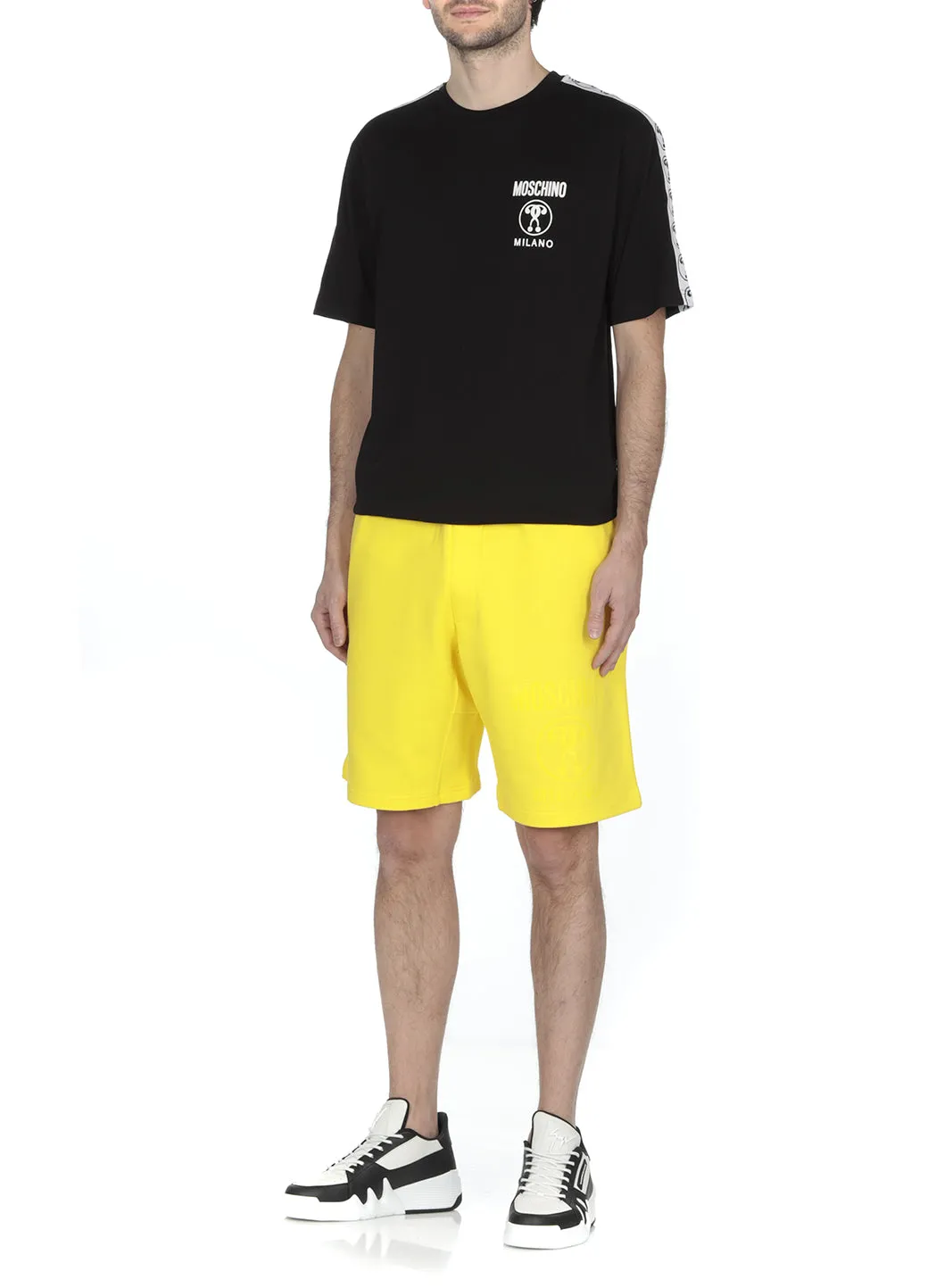 Moschino Logo Printed Drawstring Track Shorts