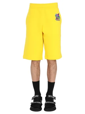 Moschino Logo Space Patch Shorts