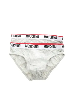 Moschino Logo Waistband Two-Pack Briefs