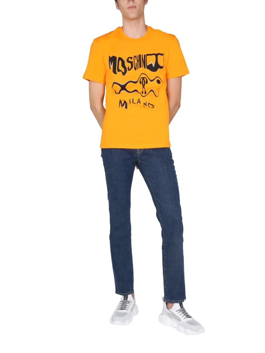 Moschino Teddy Patched Slim-Fit Jeans