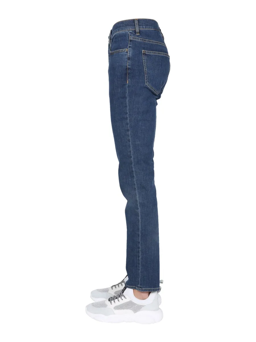 Moschino Teddy Patched Slim-Fit Jeans
