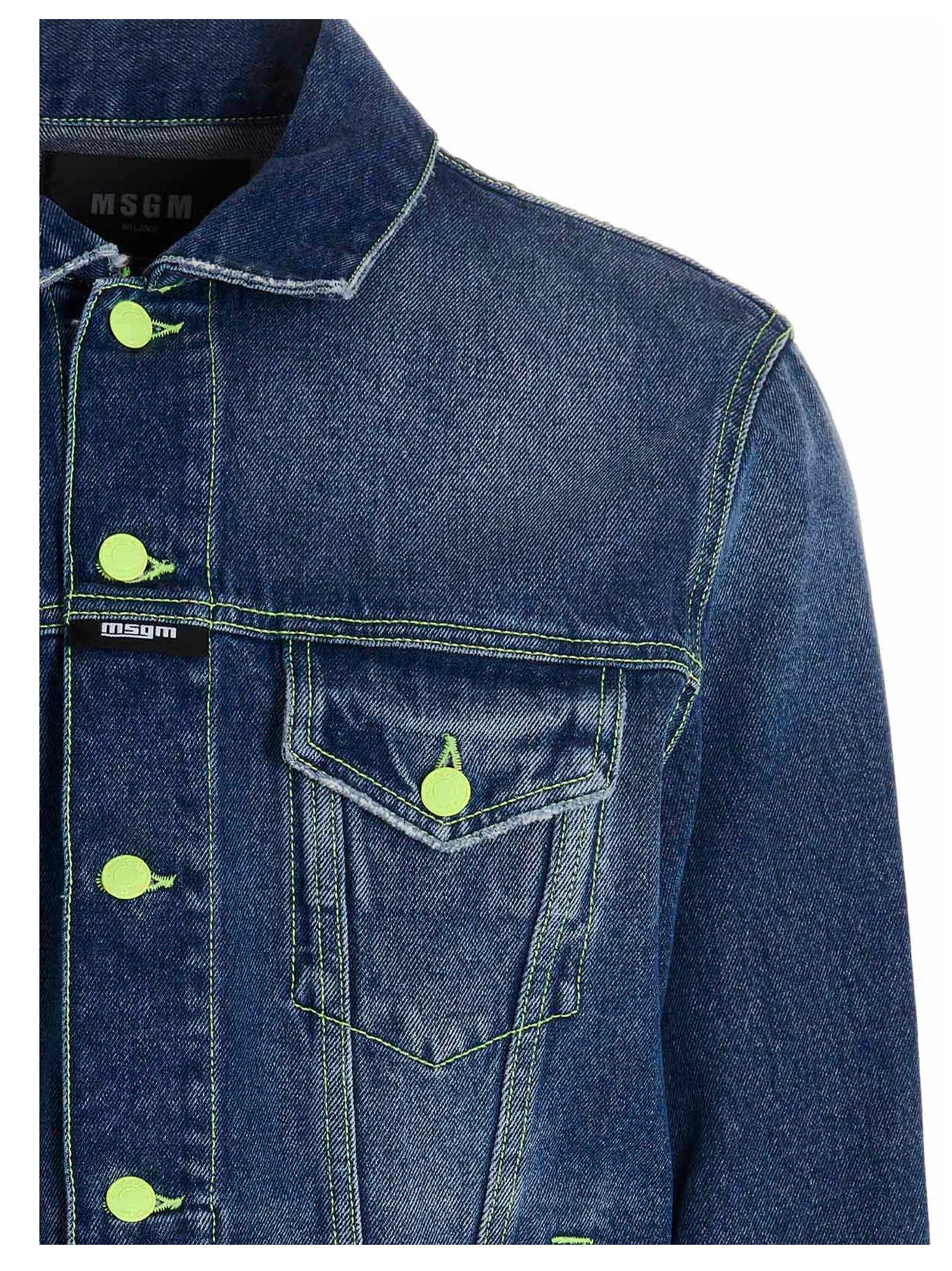 MSGM Buttoned Trucker Denim Jacket